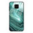 Silicone Frame Fashionable Pattern Mirror Case Cover JM1 for Xiaomi Redmi Note 9 Pro Max Cyan