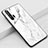 Silicone Frame Fashionable Pattern Mirror Case Cover K01 for Huawei Honor 20 Pro White