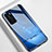 Silicone Frame Fashionable Pattern Mirror Case Cover K01 for Huawei P40 Blue