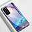 Silicone Frame Fashionable Pattern Mirror Case Cover K01 for Huawei P40 Cyan