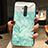 Silicone Frame Fashionable Pattern Mirror Case Cover K01 for OnePlus 7T Pro Cyan