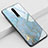 Silicone Frame Fashionable Pattern Mirror Case Cover K01 for Xiaomi Mi 9T Cyan