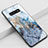 Silicone Frame Fashionable Pattern Mirror Case Cover K06 for Samsung Galaxy S10 Blue