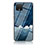Silicone Frame Fashionable Pattern Mirror Case Cover LS1 for Google Pixel 4 Blue