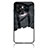 Silicone Frame Fashionable Pattern Mirror Case Cover LS1 for OnePlus Nord N300 5G Black