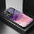 Silicone Frame Fashionable Pattern Mirror Case Cover LS1 for Oppo F21s Pro 4G Purple