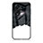 Silicone Frame Fashionable Pattern Mirror Case Cover LS1 for Oppo Reno8 T 4G Black