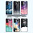 Silicone Frame Fashionable Pattern Mirror Case Cover LS1 for Samsung Galaxy M13 4G