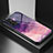 Silicone Frame Fashionable Pattern Mirror Case Cover LS1 for Samsung Galaxy M13 4G Purple