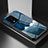 Silicone Frame Fashionable Pattern Mirror Case Cover LS1 for Samsung Galaxy S20 Plus 5G Blue