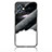 Silicone Frame Fashionable Pattern Mirror Case Cover LS1 for Vivo T1 5G India Black