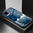 Silicone Frame Fashionable Pattern Mirror Case Cover LS1 for Vivo V20 Blue