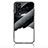 Silicone Frame Fashionable Pattern Mirror Case Cover LS1 for Vivo Y75s 5G Black