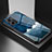 Silicone Frame Fashionable Pattern Mirror Case Cover LS1 for Xiaomi Redmi Note 11E 5G Blue