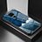 Silicone Frame Fashionable Pattern Mirror Case Cover LS1 for Xiaomi Redmi Note 9 Blue