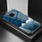 Silicone Frame Fashionable Pattern Mirror Case Cover LS1 for Xiaomi Redmi Note 9 Pro Max Blue