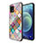 Silicone Frame Fashionable Pattern Mirror Case Cover LS2 for Oppo A16e Colorful