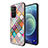 Silicone Frame Fashionable Pattern Mirror Case Cover LS2 for Oppo F19 Pro+ Plus 5G Colorful