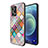 Silicone Frame Fashionable Pattern Mirror Case Cover LS2 for Oppo Reno7 4G Colorful