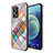 Silicone Frame Fashionable Pattern Mirror Case Cover LS2 for Oppo Reno8 4G Colorful