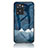 Silicone Frame Fashionable Pattern Mirror Case Cover LS4 for OnePlus Nord N20 SE Blue