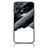 Silicone Frame Fashionable Pattern Mirror Case Cover LS4 for Oppo Reno7 Pro 5G Black