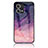Silicone Frame Fashionable Pattern Mirror Case Cover LS4 for Oppo Reno8 4G Purple