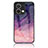 Silicone Frame Fashionable Pattern Mirror Case Cover LS4 for Oppo Reno8 5G Purple