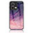 Silicone Frame Fashionable Pattern Mirror Case Cover LS4 for Oppo Reno9 5G Purple