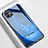 Silicone Frame Fashionable Pattern Mirror Case Cover M01 for Apple iPhone 11 Blue