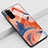 Silicone Frame Fashionable Pattern Mirror Case Cover S01 for Huawei Honor View 30 Pro 5G Orange
