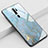 Silicone Frame Fashionable Pattern Mirror Case Cover S01 for Oppo A5 (2020) Sky Blue