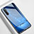 Silicone Frame Fashionable Pattern Mirror Case Cover S01 for Realme X2 Blue