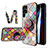 Silicone Frame Fashionable Pattern Mirror Case Cover S01 for Samsung Galaxy S21 Ultra 5G
