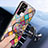 Silicone Frame Fashionable Pattern Mirror Case Cover S01 for Samsung Galaxy S21 Ultra 5G