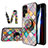 Silicone Frame Fashionable Pattern Mirror Case Cover S01 for Samsung Galaxy S22 Ultra 5G Mixed