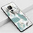 Silicone Frame Fashionable Pattern Mirror Case Cover S02 for Huawei Nova 5z Cyan