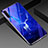 Silicone Frame Fashionable Pattern Mirror Case Cover S02 for Samsung Galaxy Note 10 5G Blue