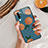 Silicone Frame Fashionable Pattern Mirror Case Cover S04 for Huawei P30 Blue