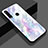 Silicone Frame Fashionable Pattern Mirror Case for Huawei P30 Lite New Edition White