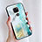 Silicone Frame Fashionable Pattern Mirror Case S01 for Huawei Mate 20 Blue