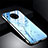 Silicone Frame Flowers Mirror Case Cover C01 for Huawei Mate 30 5G Sky Blue