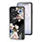 Silicone Frame Flowers Mirror Case Cover for OnePlus Nord N20 SE Black