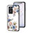 Silicone Frame Flowers Mirror Case Cover for OnePlus Nord N20 SE White