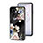 Silicone Frame Flowers Mirror Case Cover for OnePlus Nord N300 5G Black