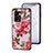 Silicone Frame Flowers Mirror Case Cover for Oppo A56S 5G