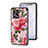 Silicone Frame Flowers Mirror Case Cover for Oppo F21s Pro 4G Red