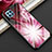 Silicone Frame Flowers Mirror Case Cover for Oppo Reno4 SE 5G Pink