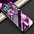 Silicone Frame Flowers Mirror Case Cover for Oppo Reno4 SE 5G Purple