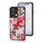 Silicone Frame Flowers Mirror Case Cover for Oppo Reno8 5G